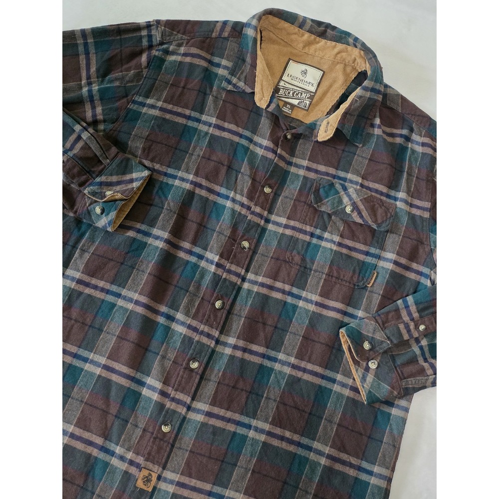 Legendary Whitetails Mens XL The Original Buck Camp Plaid Button Down Flannel
